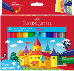 Faber-Castell Carioci superlavabile, 12 culori/set, FABER-CASTELL Jumbo