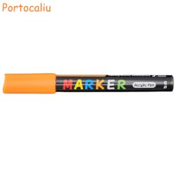 M&G Marker cu vopsea acrilica, varf rotund 2 mm, M-G portocaliu