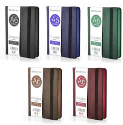 OFFICE BOX Carnet A6 cu elastic, 96 file, OFFICE BOX negru