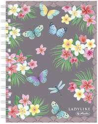 Herlitz Caiet cu spirala A5, 100 file HERLITZ LadyLike Butterflies
