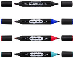 Centropen Marker permanent 2 capete CENTROPEN 1666 verde