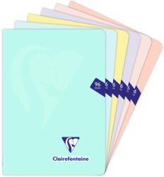 Clairefontaine Caiet A5, 48 file, coperta plastic, CLAIREFONTAINE Pastel dictando