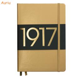 LEUCHTTURM1917 Caiet cu elastic A5, 125 file, velin, LEUCHTTURM1917 Metallic auriu