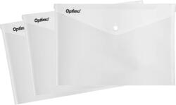 Optima Mapa plastic A6, cu capsa si clapeta in V, 10 buc/set, OPTIMA