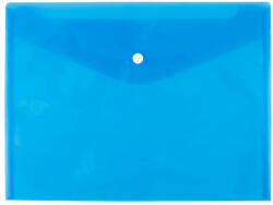 D. RECT Mapa plastic A4, cu capsa si clapeta in V, D. RECT albastru transparent