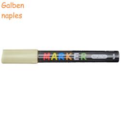 M&G Marker cu vopsea acrilica, varf rotund 2 mm, M-G galben naples