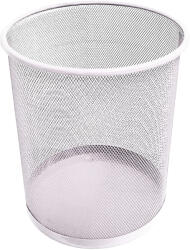  Cos pentru hartii, metalic, 12L, Mesh alb Cos de gunoi