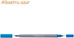 Faber-Castell Markere 2 capete, acuarela FABER-CASTELL Goldfaber Aqua Dual albastru azur 449
