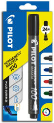 Pilot Marker permanent, varf rotund PILOT 100, 4 buc/set