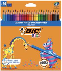 BIC Creioane colorate BIC Kids Evolution, 24 culori/set