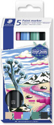 STAEDTLER Marker pictura cu vopsea acrilica STAEDTLER Lumocolor Paint, 5 buc/set