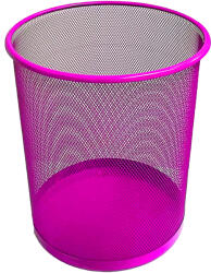  Cos pentru hartii, metalic, 12L, Mesh roz Cos de gunoi
