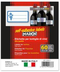 MARKIn Etichete autocolante pentru sticle vin, 37x70 mm, 60 buc/set