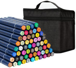 Deli Markere sketching cu 2 capete 1 mm/6 mm, DELI Finenolo 184, 60 culori/set