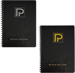 PAPERLAND Caiet cu spirala A4, 96 file, coperta carton, PAPERLAND Black Edition matematica