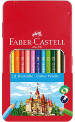 Faber-Castell Creioane colorate 12 culori/set FABER-CASTELL cutie metal FC115801