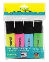 Stanger Textmarker varf lat, STANGER 4 buc/set