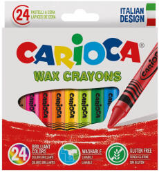 CARIOCA Creioane cerate CARIOCA Wax Crayons, 24 culori/set
