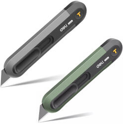 Deli Cutter mare 19 mm, retractare automata, DELI Home Series negru