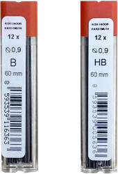 KOH-I-NOOR Mine creion mecanic 0, 9 mm, 12 buc/set, KOH-I-NOOR 4172 B