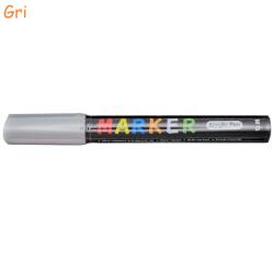 M&G Marker cu vopsea acrilica, varf rotund 2 mm, M-G gri