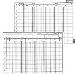  Fisa de cont analitic pentru valori materiale A4, 200 g/mp