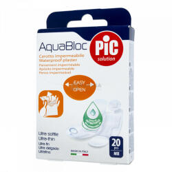 Pic Solution Aquabloc antibakteriális sebtapasz vegyes méretben 20 db