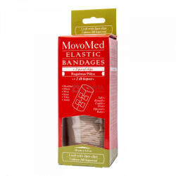 MovoMed rugalmas pólya 10 cm x 4, 5 m + 2db fémkapocs