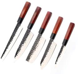 AKORA Set 5 cutite profesional seria JP, otel japonez HRC 60 calire manuala, maner Delux Pakka (KP-K1411)