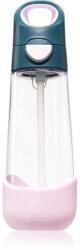 b.box Bottle with Straw kulacs szívószállal Indigo Rose 600 ml