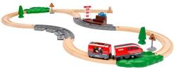 BRIO World Hátrahúzós vonat készlet állomással 63610200 (63610200)