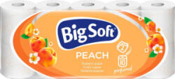  Big Soft barackszínű, kétrétegű toalettpapír, 10 tekercs, 19, 3 méteres tekercs