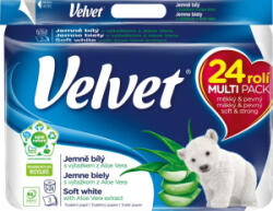  Velvet Soft White 3 rétegű toalettpapír, 24 tekercs, 18, 3 méteres tekercs