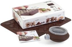 Lékué Macaron Kit szilikon macaron készítő szett 24db barna LK880384 (LK880384)