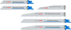 Bosch Set de 6 pânze de ferăstrău sabie, PRO Demolition 2 x S925VF, 1 x S610VF, 1 x S1110VF, 1 x S1125VF, 1 x S1130CF (2607011820)