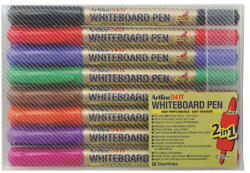 Artline Marker pentru tabla de scris ARTLINE 541T, doua capete - varfuri rotunde 0.4mm/1.0mm, 8 buc/set (EK-541T/8W) - forit