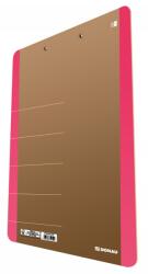 DONAU Clipboard dublu A4, carton 900gsm, colturi rotunjite, DONAU Life - margine roz (DN-2710001FSC-30)