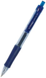 Q-CONNECT Pix cu gel, mecanism retractabil, rubber grip, 0.5 mm, Q-Connect - albastru (KF00382)