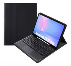 Gigapack Tok álló, bőr hatású (FLIP, bluetooth billentyűzet, asztali tartó, QWERTY, angol nyelvű) FEKETE Samsung Galaxy Tab S10 FE Plus WIFI (GP-169360)