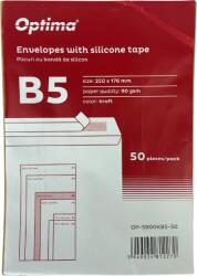Optima Plicuri Optima Plic B5 (250x176mm), lipire siliconica, 50 buc/set, Optima - kraft (OP-5900KB5-50)