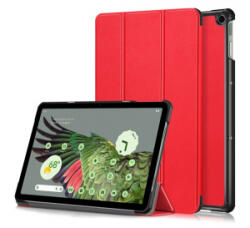 Gigapack Tok álló, bőr hatású (FLIP, oldalra nyíló, TRIFOLD, asztali tartó) PIROS Google Pixel Tablet ' csomagolás' (GP-146605) (GP-146605)