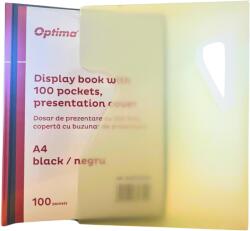 Optima - prod din plastic Dosar de prezentare personalizabil, A4, cu 100 folii, coperta rigida - 500 microni, Optima - negru (OP-515010005)
