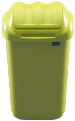 Plafor Cos plastic cu capac batant, pentru reciclare selectiva, capacitate 50l, PLAFOR Fala - verde (PL-655-02) Cos de gunoi
