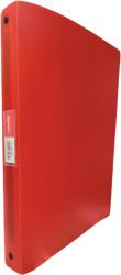 Optima - prod din plastic Caiet mecanic 4 inele - D16mm, coperti flexibile PP, Optima Flex - rosu transparent (OP-516501627)