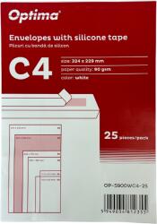 Optima Plicuri Optima Plic C4 (324x229mm), lipire siliconica, 25 buc/set, Optima - alb (OP-5900WC4-25)