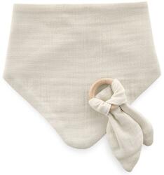BabyJem Bavetă bandana cu inel gingival BabyJem - Ecru (736) Bavata