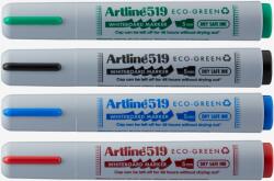 Artline Marker pentru tabla de scris ARTLINE 519 Eco Green - Dry safe ink 48h, varf tesit 2.0-5.0mm, 4 cul/s (EK-519/EC-4W)