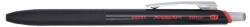 PENAC Pix PENAC X-Beam XBM-107, rubber grip, 0.7mm, clema metalica, corp negru - scriere rosie (P-BP0207-RD-02)