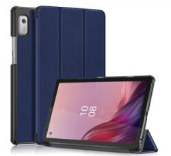 Gigapack Tok álló, bőr hatású (aktív FLIP, oldalra nyíló, TRIFOLD, asztali tartó) SÖTÉTKÉK Lenovo Tab M9 (TB310X) LTE / Tab M9 (TB310F) (GP-138224) - aqua