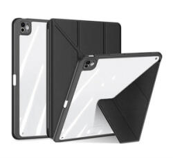 Dux Ducis MAGI ORIGAMI tok álló, bőr hatású (aktív FLIP, oldalra nyíló, TRIFOLD, asztali tartó, ceruza tartó) FEKETE Apple IPAD Pro 13 (GP-159253) - aqua